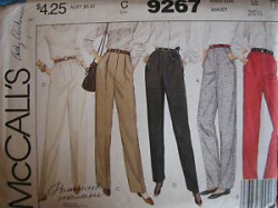 9267 PALMER FIT POCKET PANTS WIDTHS LINED OR NOT PATTERN 6